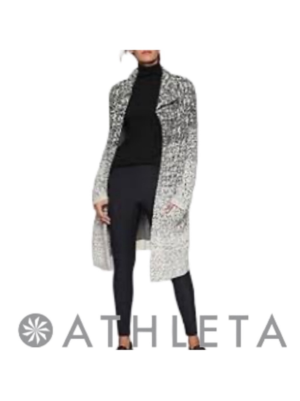 Cashmere Wool ATHLETA Midnight Luxe Wrap Midi Cardigan Sweater Jacket Coat Cozy